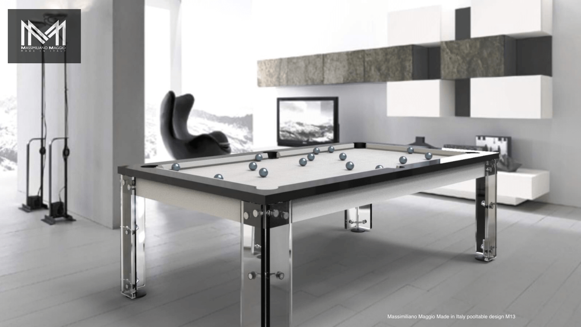 3 Biliardo M13 Massimiliano Maggio Made in italy Luxury Pool Table design Ziggurat 1