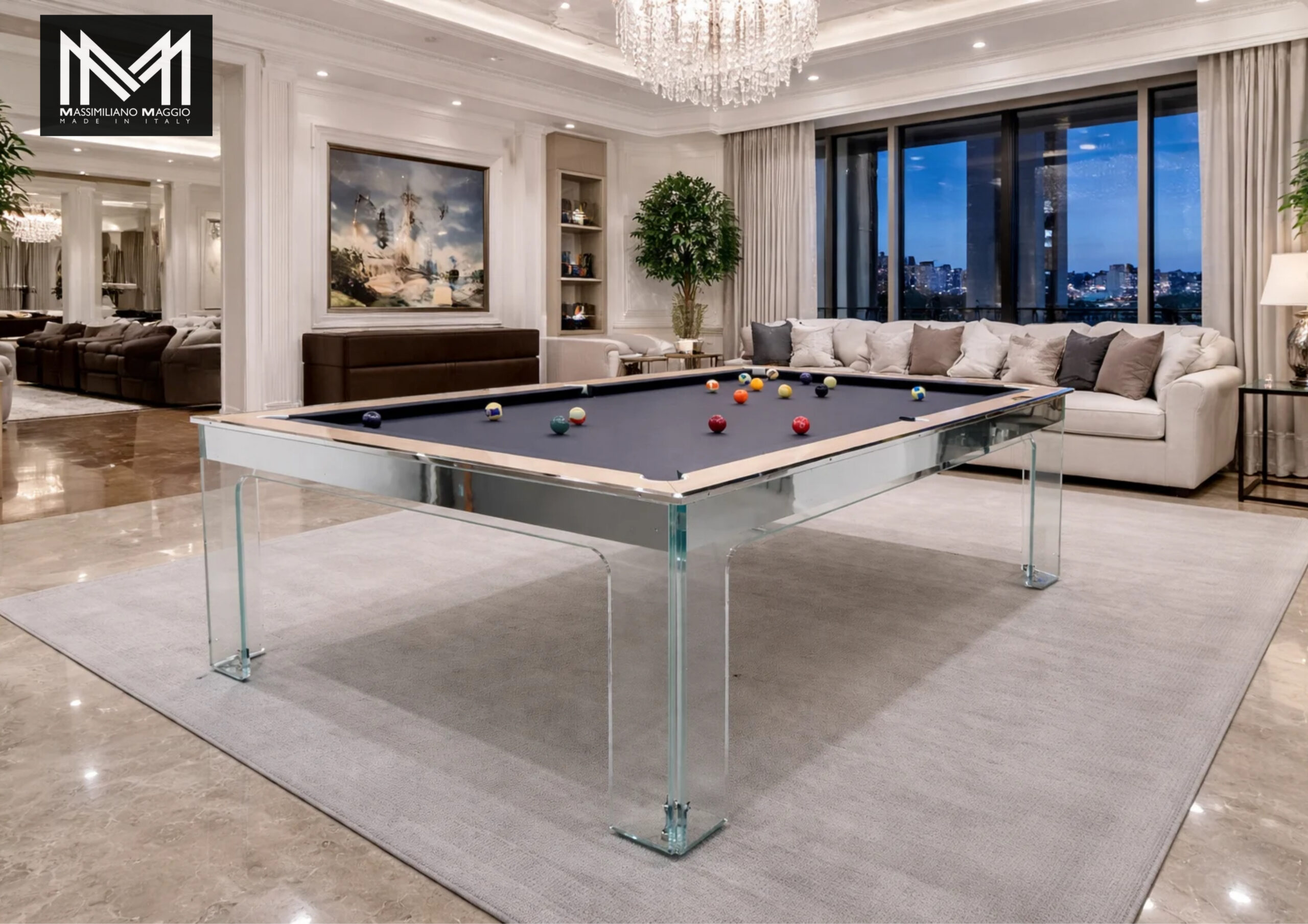 Luxury Pool Table 2 Acrylic Modern Massimiliano Maggio 10 scaled