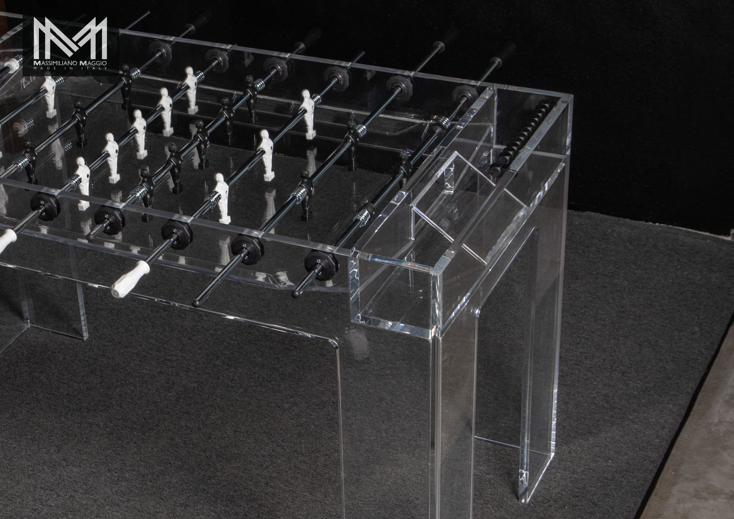 1 Massimiliano Maggio Acrylic Modern Foosball Table scaled