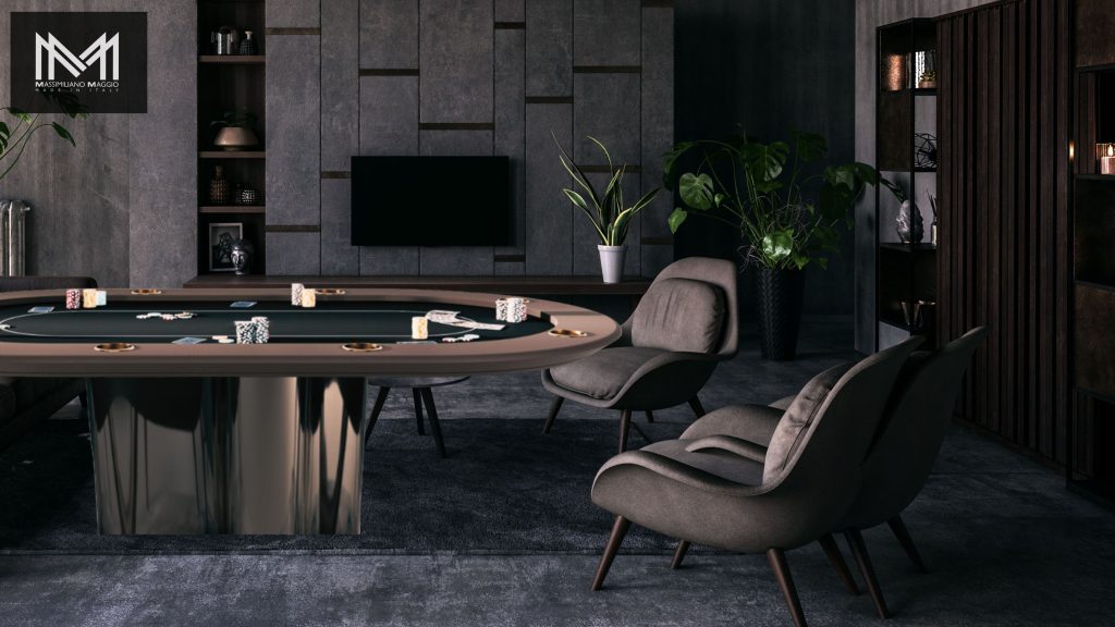 Luxury Pool Table Solaris Oval Poker Table Massimiliano Maggio