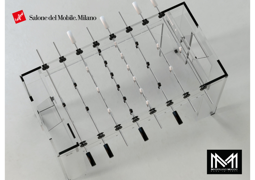 Acrylic Foosball Table Massimiiano Maggio Made in Italy Luxury Game Tables
