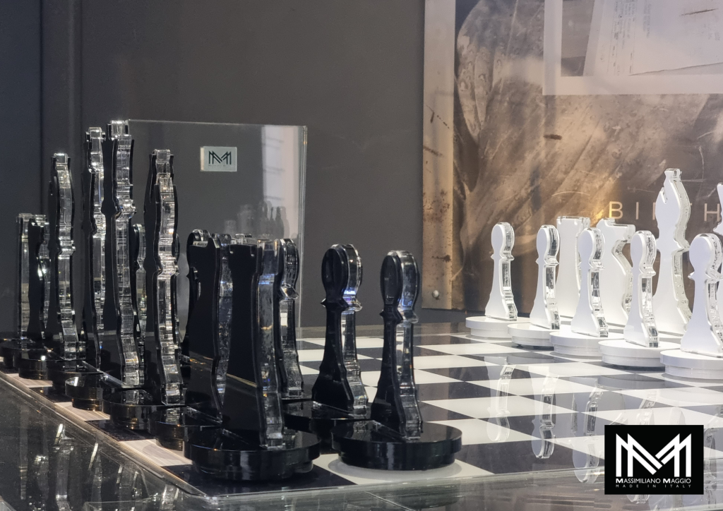 Acrylic Chess Board Massimiiano Maggio Made in Italy