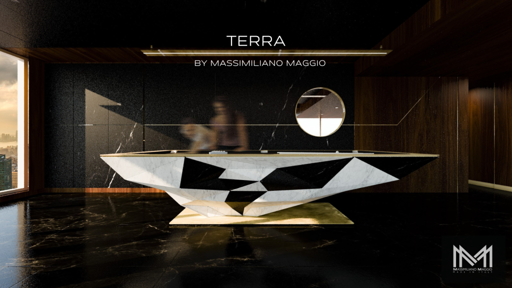 Luxury Pool Table Terra Pool Table Massimiliano Maggio Made in Italy Cover