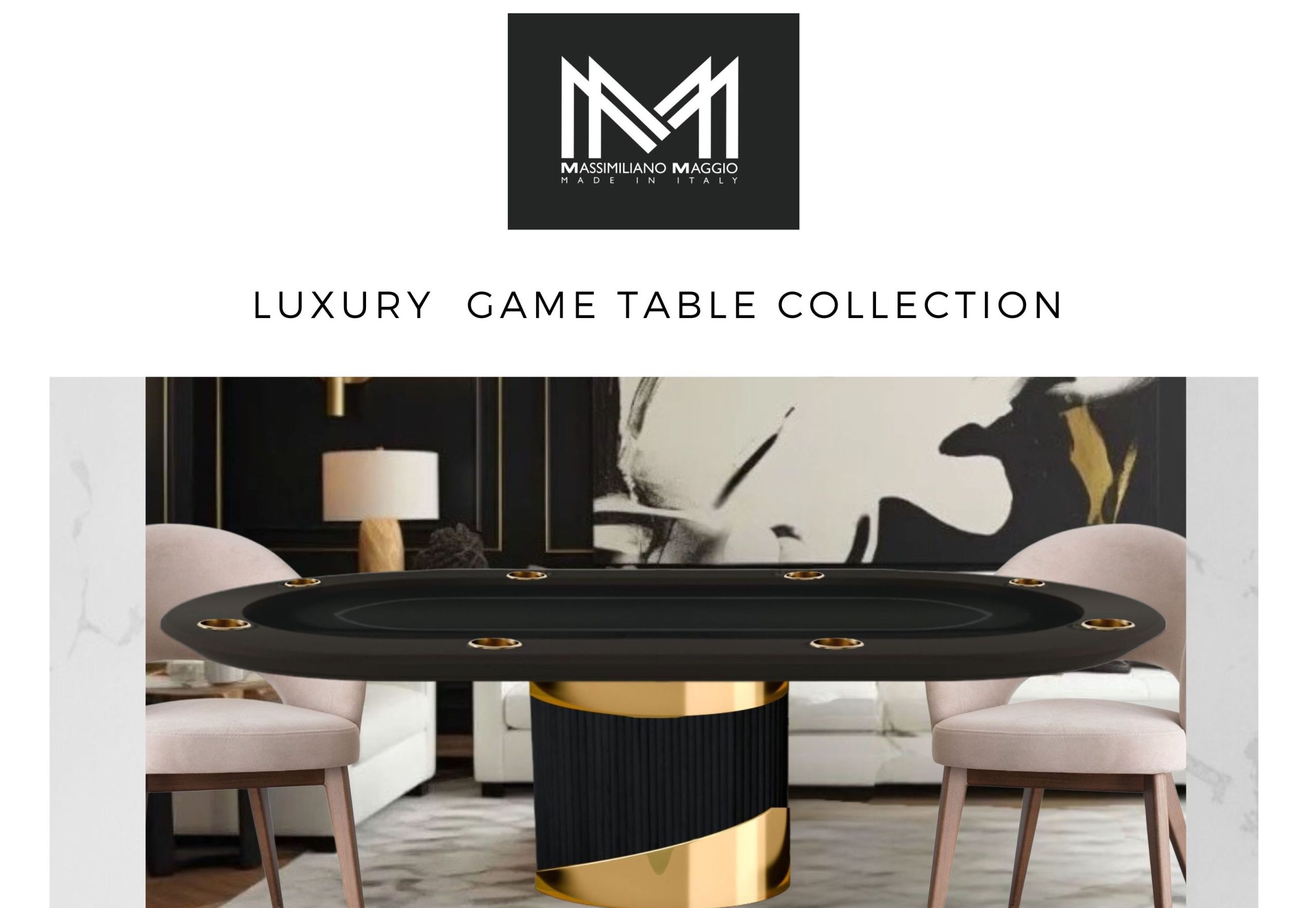 Luxury Game Tables Collection Massimiliano Maggio Made in Italy