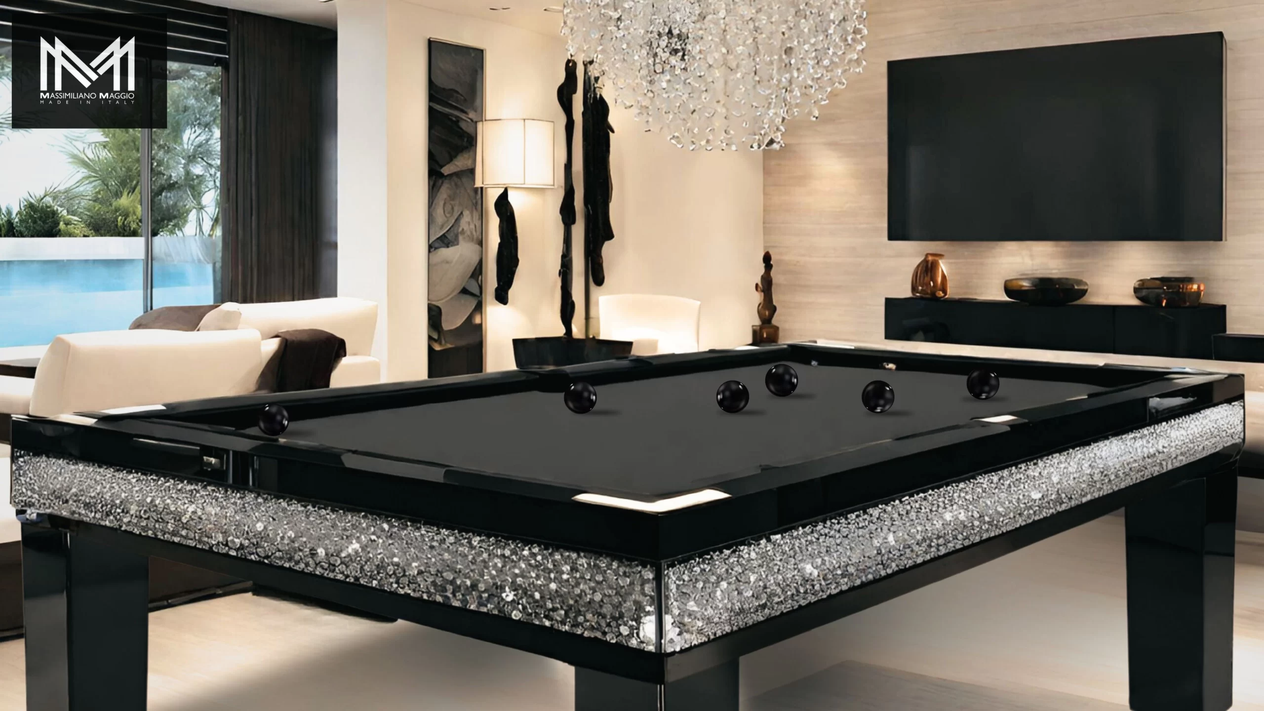 Luxury Pool Table 7 Luxury Pool Table Acrylic Modern Massimiliano Maggio Made in Italy scaled